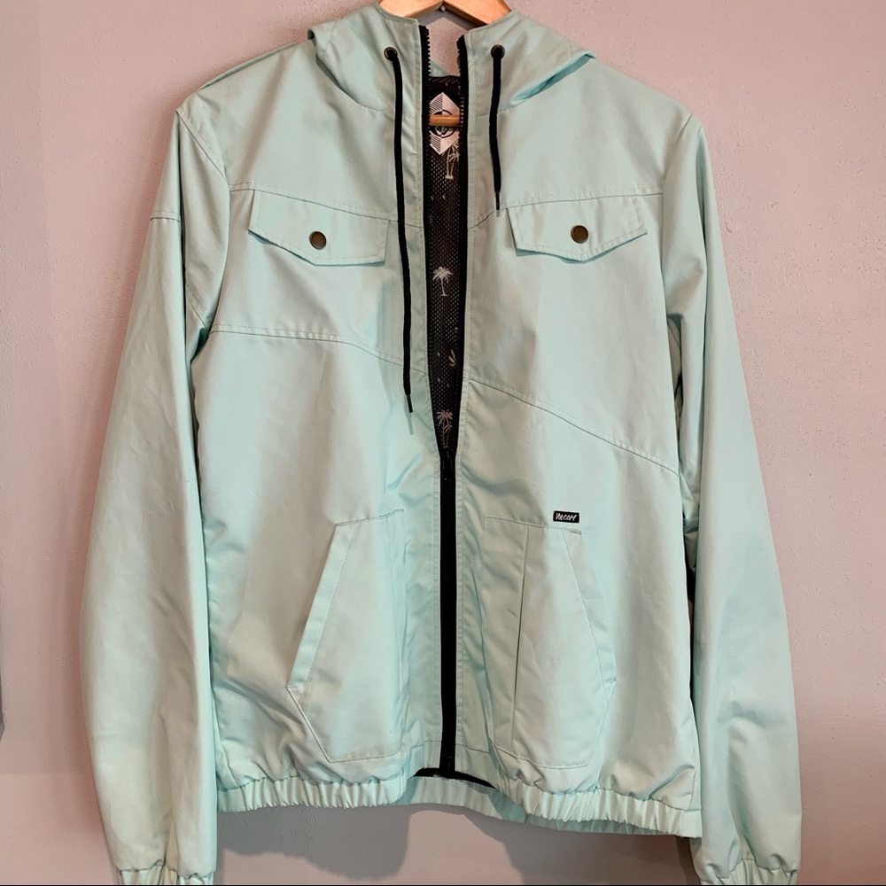 Volcom Windbreaker in mint blue Sz Large